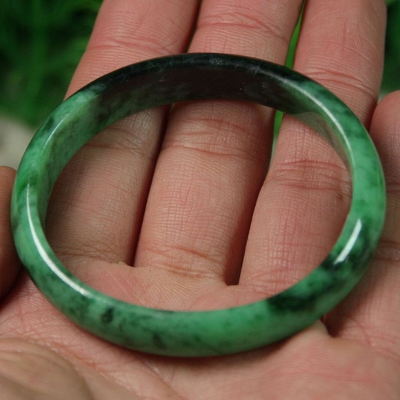 56mm Certified Pale green 100% Natural A Jade jadeite Bangle Bracelet 5055 - Picture 8 of 10
